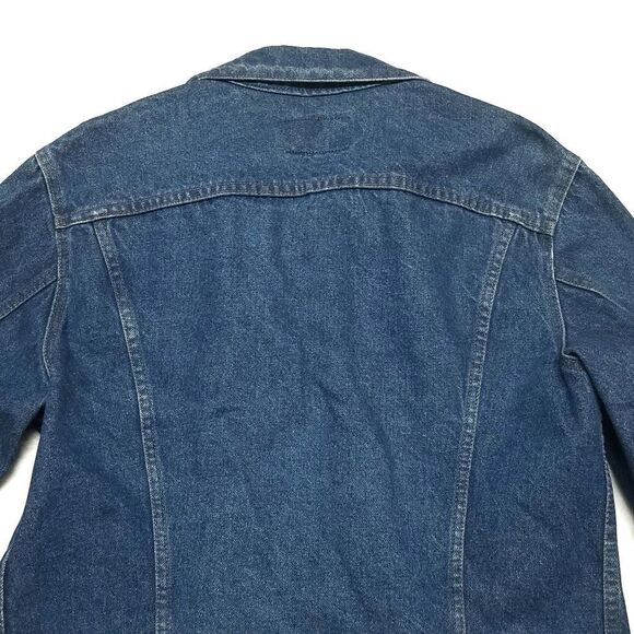 VINTAGE Levi's 506 Mid Wash Denim Trucker Jacket L - Picture 11 of 15